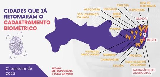 TRE-PE Mapa Região Metropolitana e Zona da Mata Retomada Biométrica