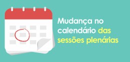 Imagem ilustrativa de um calendário em fundo azul com o seguinte texto: mudança no calendário da...