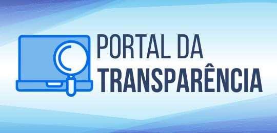 Imagem contendo ilustração de uma lupa em cima de um computador seguido da frase Portal da Trans...