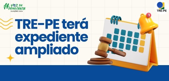 TRE-PE terá expediente ampliado TRE-PE terá expediente ampliado