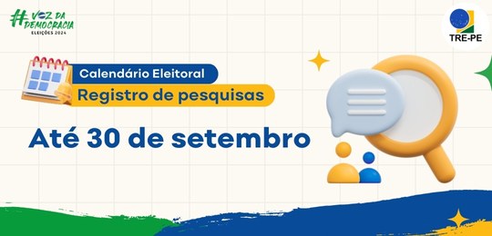 TRE-PE - Termina nesta segunda-feira (30) prazo para registro de pesquisas eleitorais relativas ...