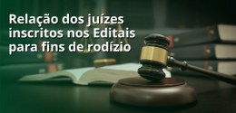 TRE publica relação dos juízes inscritos para fins de rodízio